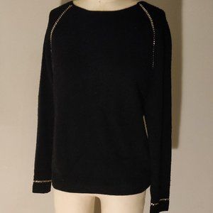 Black & Gold Cashmere Sweater